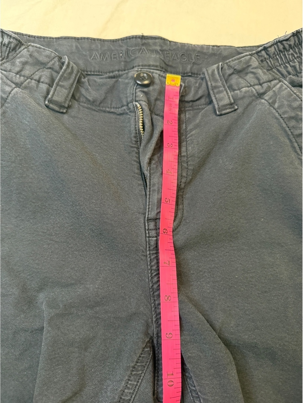 AE Faded Black Stretch Cargo Straight Pants - Picture 6 of 8